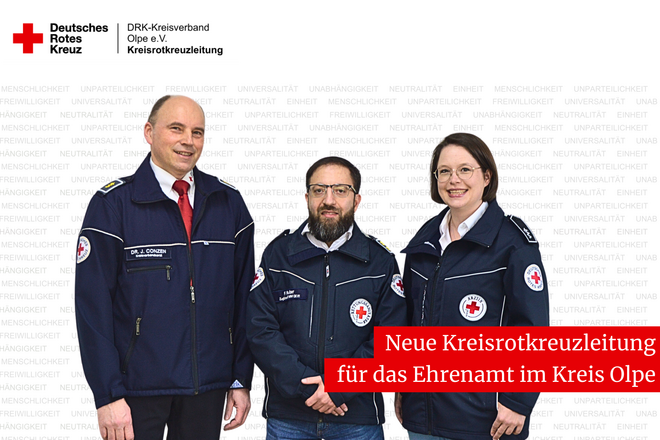 Die neue Kreisrotkreuzleitung wird vorgestellt.