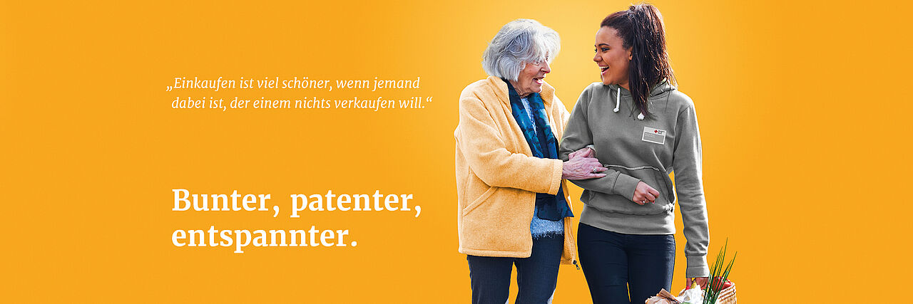 Einkaufsdienst - zwei Generationen helfen sich beim Einkauf