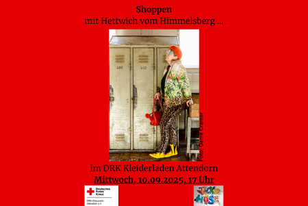 Einladung zum Shoppen mit Hettwich vom Himmelsberg am 10.09.2025 ab 17 Uhr im DRK-Kleiderladen in Attendorn
